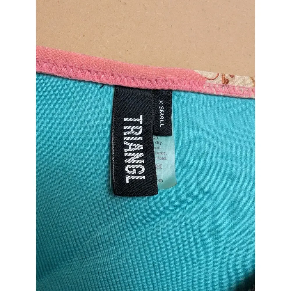 Triangl Pink Floral Neoprene‎ Bikini Bottoms Coastal Blossom Beach Sporty Pastel